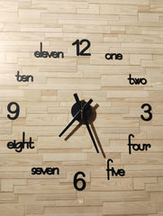 LARGE SIZE WOODEN DIY CLOCK WITH 12 INCHES NEEDLES