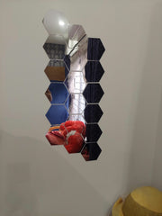 Acrylic Hexagon wall decor Mirror(Silver) - Wall Decor