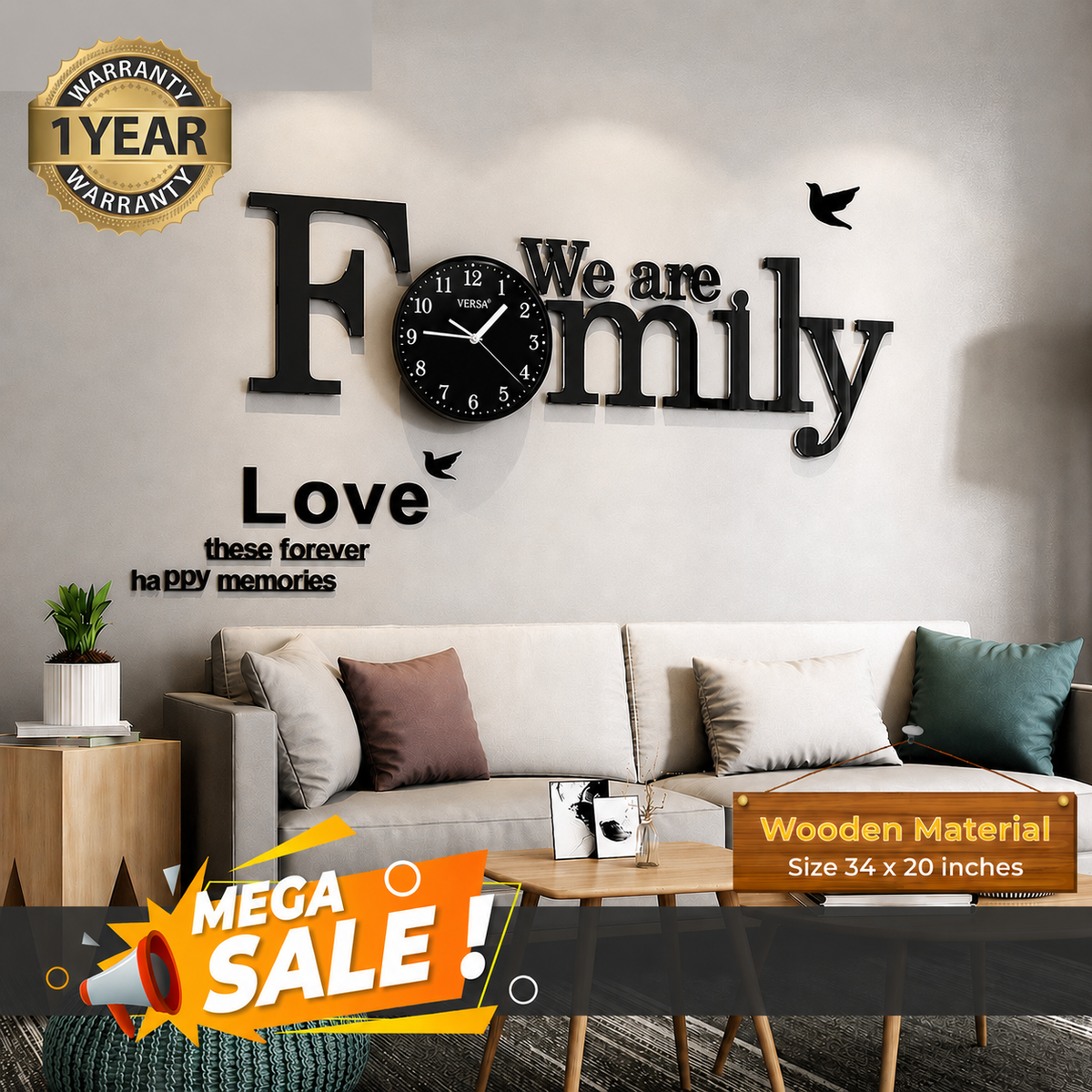 We are Family Clock with Dial