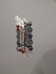 Acrylic Hexagon wall decor Mirror(Silver) - Wall Decor
