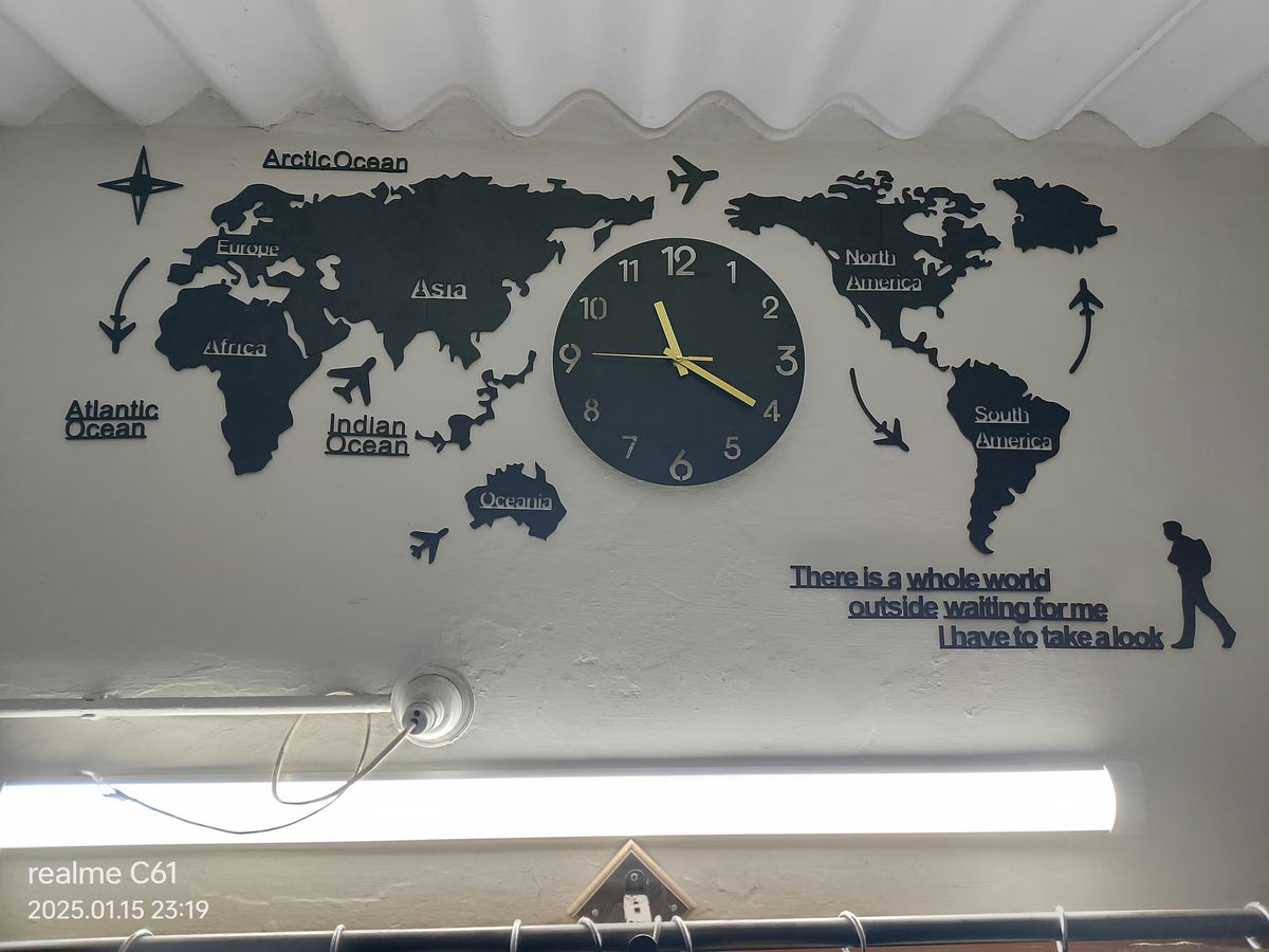 World Map Wall Clock - Wall Clock
